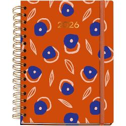 Agenda cu spira Miquelrius Plus 160x218 mm datata saptamanal Flourish Marf MR34574