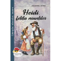 Heidi fetita muntilor-Johanna SpyriHeidi nu e doar o calauza intr-o lume eliberata de constrangerile scolare de exigentele celor intr-atat de responsabili incat le ofera – zilnic – copiilor exercitii si probleme asemenea celor din culegerea de matematica;Heidi este si un model uman o lectie despre cum sa scapi de hartuirea orgoliului personal si sa savurezi dezinteresat relatia cu ceilaltiHeidi ne spune cum sa-i indragim mai pur si mai total fara sa 