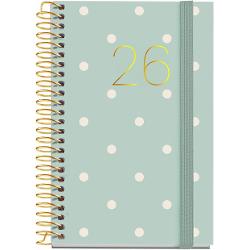 Agenda cu spira Miquelriua Caddy 80x120 mm datata zilnic Polka Dots MR39162 