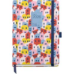 Agenda Journal Miquelrius 122x168 mm datata zilnic Houses Graphic CAT MR33086