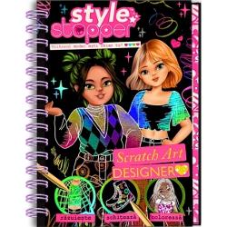 Carte fashion - r&259;zuie&537;te creeaz&259; coloreaz&259;12 plan&537;e scratch art