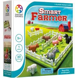 Animalele de la ferm&259; au nevoie de ordine Smart Farmer este un joc captivant de logic&259; ideal pentru copiii de peste 4 ani care îi provoac&259; s&259; g&259;seasc&259; solu&539;ii ingenioase pentru a separa animalele &537;i a le asigura ap&259; de b&259;utFermierul dispune de doar trei garduri simple pentru a împ&259;r&539;i câmpul în paji&537;ti distincte Provocarea este s&259; a&537;eze gardurile astfel încât caii 