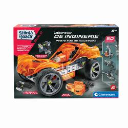 LABORATOR DE INGINERIE Descopera lumea fascinanta a mecanicii si ingineriei cu acest set educativ Stiinta si Joaca Cu peste 230 de accesorii copiii pot construi pana la 50 de modele diferite inclusiv masini motociclete si vehicule uimitoare Setul contine un motor electric functional cutie de viteze cremaliere pini roti axe si multe alte componente care ii vor ajuta pe copii sa inteleaga principiile transmisiilor ale motoarelor si ale angrenajelor Asambleaza modelele si descopera cum 