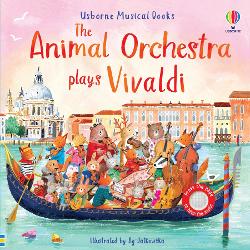 The animal orchestra is visiting Venice and playing music by an amazing composer who lived there Discover five of Vivaldis most beautiful tunes by pressing the buttons on the pages while members of the orchestra tell you a little about the life of one of the most beloved composers of all time