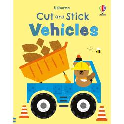 Children are invited to cut out shapes from the paper at the back of the book and glue them onto the illustrated scenes The large shapes to cut around are perfect for little hands to follow and provide a fun way to practise scissor skills With cars trucks tractors diggers planes and many more vehicles to make this imaginative book will entertain little children for hours There are also lots of things to talk about on each page to improve vocabulary