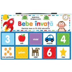 Cei mici se vor distra invatand culorile numerele formele primele cuvinte contrariile animalele pasarile fructele si legumele precum si momentele zilei cu ajutorul acestor minunate carticele care sunt pastrate intr-o gentuta compacta si simpatica ce poate fi luata oriunde merg micii invatacei Seria contribuie la dezvoltarea dexteritatii a coordonarii ochi-mana si a abilitatilor de invatare prin joacaSetul contine urmatoarele carticele• Bebeteca 