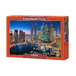 Puzzle de 1500 de piese cu Zgarie Norii Dubaiului Cutia are dimensiunile de 35×25×5 cm iar puzzle-ul are 68×47 cm Pentru cei cu varste peste 9 ani