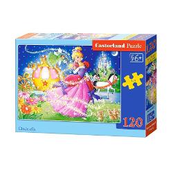 Puzzle de 120 de piese cu o imagine draguta cu Cenusareasa Dimensiuni cutie 245×175×37 cm Dimensiune puzzle 32×23 cm Pentru cei cu varste peste 6 ani