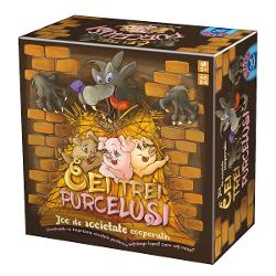 Ajut&259;-i pe Cei trei purcelu&537;i s&259; se apere de lup &537;i s&259; î&537;i construiasc&259; cele mai trainice c&259;su&539;eJocul de societate Cei trei purcelu&537;i îi poart&259; pe micii n&259;zdr&259;vani în lumea pove&537;tilor nemuritoare &537;i a distrac&539;iei f&259;r&259; limite Copiii intr&259; repede în jocul de rol &537;i îi înso&539;esc pe simpaticii purcelu&537;i în aventuri fabuloase pe tabla 