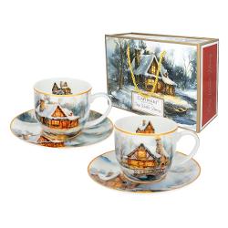 Savureaz&259; o ceasca de ceai sau ciocolat&259; cald&259; în serile reci de iarn&259; cu acest elegant set de dou&259; ce&537;ti din por&539;elan cu farfurioare asortate decorat cu motive festive care evoc&259; magia s&259;rb&259;torilor Designul inspirat de iarn&259; &537;i Cr&259;ciun transform&259; rutina zilnic&259; într-un moment de s&259;rb&259;toare &537;i c&259;ldur&259; sufleteasc&259;ul data-start588 