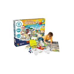 Descopera lumea fascinanta a ingineriei cu PRIMUL MEU SET DE INGINERIE CONSTRUIESTE UN ORAS Conceput pentru micii exploratori curiosi acest set educativ ofera o introducere practica si distractiva in principiile de baza ale ingineriei Perfect pentru copiii care adora sa construiasca sa demonteze lucruri si sa inteleaga cum functioneaza acestea Pregateste-te sa devii un adevarat inginer si sa-ti transformi ideile in realitate Continutul kitului agrafe de hartie benzi de cauciuc paie de 