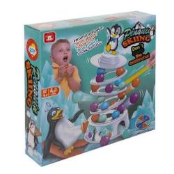 Un joc captivant distractiv si educativ  Pinguin pe Turn este alegerea ideala pentru copiii care adora provocarile Acest joc de indemanare si echilibru ii ajuta pe cei mici sa-si dezvolte coordonarea mana-ochi rabdarea si precizia  oferindu-le in acelasi timp o experienta interactiva si plina de rasete Cum se joaca Copiii trebuie sa construiasca un turn din bile colorate  folosind cele 3 baze circulare incluse si sa aseze pinguinul in varf  fara sa il doboare La fiecare tura se 