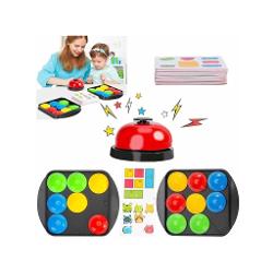 Vrei un joc care sa imbine distractia cu dezvoltarea mintii  Logic Game este exact ceea ce cauti Este un joc de inteligenta logica si memorie  perfect pentru copii care vor sa se provoace si sa se distreze in acelasi timp Include 40 de cartonase cu modele 16 discuri colorate si un clopotel  pentru un joc interactiv si antrenant in doi Beneficii si avantaje ale jocului Logic Game &oelig; Stimuleaza gandirea logica si memoria Copiii analizeaza modele si trebuie sa le reproduca corect 