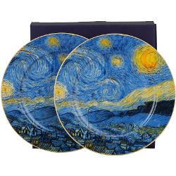 Set cu 2 farfurii din portelan Van Gogh Noapte Instelata 19 cm 5957485
