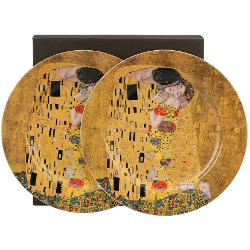 Set cu 2 farfurii din portelan Klimt Kiss 19 cm 5956938