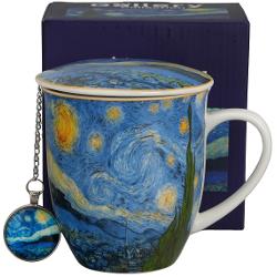 Aceast&196;&131; can&196;&131; cu infuzor aduce magia &197;&159;i farmecul nop&197;&163;ii înstelate direct în pauza ta de ceai sau cafea Decorat&196;&131; cu un design inspirat de „The Starry Night” imprimarea surprinde cerul nocturn plin de vârtejuri albastre &197;&159;i stele luminoase — fiecare înghi&200;&155;itur&196;&131; devine un moment artisticCana 