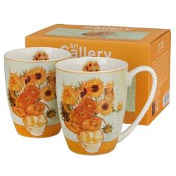 Setul de 2 c&196;&131;ni „Sunflowers” este alegerea perfect&196;&131; pentru iubitorii de art&196;&131; &200;&153;i momente de relaxare Realizate din por&200;&155;elan fin New Bone China aceste c&196;&131;ni impresioneaz&196;&131; prin elegan&200;&155;&196;&131; &200;&153;i delicate&200;&155;e fiind decorate cu un design inspirat de celebra serie „Floarea-soarelui” în nuan&200;&155;e calde &200;&153;i 