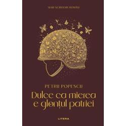 Publicat în 1970 i inspirat din experiena serviciului militar al autorului romanul Dulce ca mierea e glonul patriei s-a bucurat de un succes uria la apariie Carte cu narator unic scris la persoana întâi Dulce ca mierea e glonul patriei este atât un roman de cazarm cât i unul de dragoste i dup debutul excepional cu Prins l-a impus pe Petru Popescu ca pe unul dintre autorii de mare talent din literatura 