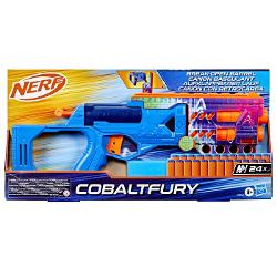 Marca Nerf iti ridica nivelul jocului cu Blasterul Cobaltfury de inalta performanta si darduri Nerf N1 Ai abilitatile de luptator Nerf acum ai blasterul si dardurile pentru a obtine un avantaj superior in jocurile de interior si exterior De la creatorii sagetilor din spuma marca Nerf dezlantuie urmatoarea evolutie in lansarea de sageti din spuma cu darduri Nerf N1 oferind PRECIZIE VITEZA si DISTANTA EXTREME Blasterul de sageti Nerf seria N Cobaltfury dispune de incarcare prin deschidere 