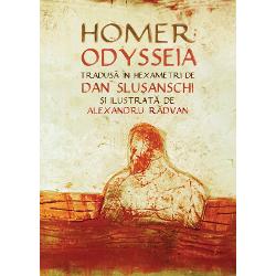 Tradusa in hexametri cu o postfata bibliografie si indici de Dan Slusanschi si ilustrata de Alexandru Radvan&bdquo;Publicul nostru asteptat si nadajduit va fi acela al iubitorilor de poezie de vitejie si de intelepciune dintre cei multi care speram sa se bucure luand in maini aceasta carte nu vor lipsi nici copiii nici bunicii citind impreuna despre ispravile iscusitului Odysseu; dar cititori statornici credem ca 