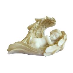 Figurina inger din alabastru&nbsp;14x8&nbsp;cm lucrata cu atentie la detalii Perfecta pentru colectii cadouri sau pentru a adauga un strop de eleganta si spiritualitate in decorul casei tale Finisajul natural al alabastrului ii confera un aspect delicat si luminos