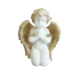 Figurina inger din alabastru inaltime 9 cm lucrata cu atentie la detalii Perfecta pentru colectii cadouri sau pentru a adauga un strop de eleganta si spiritualitate in decorul casei tale Finisajul natural al alabastrului ii confera un aspect delicat si luminos