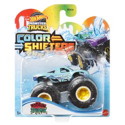 Camioanele Hot Wheels Monster Trucks 164 Color Shifters Trucks ofera zdrobire si prabusire cu bonusul a doua decoruri pe un singur camion Pur si simplu scufundati camionul Color Shifters in apa rece ca gheata pentru a-si schimba in mod magic aspectul initial apoi schimbati-l inapoi scufundandu-l in apa calda Repetati procesul de mai multe ori pentru a alterna modelele Avand la dispozitie atat de multe Camioane Monster Color Shifters minunate copiii vor dori sa le adune pe toate Fiecare se 