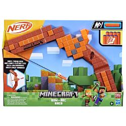 Nerf si Minecraft colaboreaza pentru a crea blastere unice pentru bataliile tale Nerf Arcul Nerf Minecraft este inspirat de arcul din popularul joc video Bucura-te de realism cu un arc cu raza lunga de actiune transpus din joc in viata reala tragand inapoi de coarda si eliberand-o pentru a lansa o sageata Arcul Nerf Minecraft include 8 sageti Nerf N1 oficiale care asigura distanta precizie si viteza extreme Blasterul are o capacitate pentru o singura sageata cu caracteristici realiste 