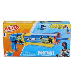 Lansatorul Nerf Fortnite Half Tone Hero este inspirat de echipamentul folosit in Fortnite si vine in ambalajul Half Tone Hero Wrap din popularul joc video Include un cod bonus pentru a debloca Half Tone Hero Wrap in joc Lansatorul Nerf are o teava cu deschidere pentru o modalitate distractiva de a incarca darts Are o capacitate de 6 darts si include 12 darts din spuma Nerf Elite oferindu-ti proiectile suplimentare pentru reincarcare Dispune de o actiune cool de amorsare cu ciocan Cu 