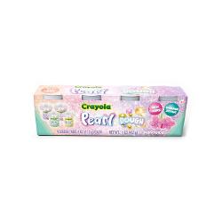 Crayola Pearl Dough &ndash; setul de 4 borcanase aduce un plus de eleganta si stralucire fiecarei activitati creative Fiecare recipient contine 113 g de plastilina moale si sidefata perfecta pentru modelaj si joaca senzoriala Cu o greutate totala de 453 g acest set ofera culori noi si efect shimmer care transforma orice creatie intr-o adevarata bijuterie Ideal pentru copii de peste 3 ani produsul este non-toxic si conceput pentru ore intregi de distractie creativa