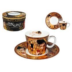 Savureaza espresso-ul cu stil cu aceasta ceasca din portelan fin inspirata din celebrul tablou &bdquo;Kiss&rdquo; al lui Gustav Klimt Designul elegant si artistic transforma fiecare moment de cafea intr-o experienta vizuala si gustativa deosebitaMaterial premium&nbsp;Portelan de inalta 