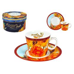 Savureaza espresso-ul tau intr-un mod artistic Aceasta ceasca din portelan de 100 ml este decorata cu celebra pictura&nbsp;Sunflowers&nbsp;a lui Van Gogh aducand culoare si frumusete fiecarei pauze de cafea Perfecta pentru iubitorii de arta si cafea combina functionalitatea cu un design elegant si inspirat din operele unui maestru al picturii