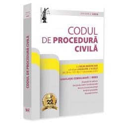 CODUL DE PROCEDURA CIVILA IANUARIE 2026LEGISLATIE CONSOLIDATA SI INDEX&nbsp;Cu NOUA MODIFICARE adusa prin LEGEA NR 2162025 M Of nr 1151 din 11 decembrie 2025&nbsp;Editia a 25-a revizuita a lucrarii Codul de procedura civila ianuarie 2026 tiparita pe hartie alba de calitate superioara si ingrijita de prof univ dr Dan Lupascu contine textul Codului de procedura civila actualizat cu NOUA MODIFICARE adusa prin LEGEA NR 2162025 