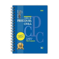 CODUL DE PROCEDURA CIVILA IANUARIE 2026 EDITIE SPIRALATALEGISLATIE CONSOLIDATA SI INDEX&nbsp;Cu NOUA MODIFICARE adusa prin LEGEA NR 2162025 M Of nr 1151 din 11 decembrie 2025&nbsp;Lucrarea Codul de procedura civila Ianuarie 2026 editie spiralata tiparita pe hartie alba de calitate superioara si ingrijita de prof univ dr Dan Lupascu contine textul Codului de procedura civila actualizat cu NOUA MODIFICARE adusa prin LEGEA NR 