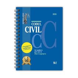 CODUL CIVIL IANUARIE 2026 EDITIE SPIRALATALEGISLATIE CONSOLIDATA SI INDEX&nbsp;Cu NOUA MODIFICARE adusa prin LEGEA NR 2312025 M Of nr 1164 din 16 decembrie 2025&nbsp;Lucrarea Codul civil Ianuarie 2026 editie spiralata ingrijita de prof univ dr Dan Lupascu si tiparita pe hartie alba de calitate superioara include NOUA MODIFICARE adusa prin LEGEA NR 2312025 M Of nr 1164 din 16 decembrie 2025Sub articolele 