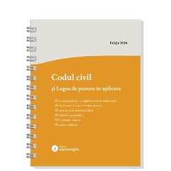 Lucrarea cuprinde Codul civil &537;i Legea de punere &icirc;n aplicare a acestuia redat&259; &icirc;n extrasArticolele din cod sunt &icirc;nso&539;ite de textele corespondente din reglementarea anterioar&259; Codul civil din 1864 Codul comercial Codul familiei Decretul nr 1671958 &537;i celelalte acte normative al c&259;ror con&539;inut a fost absorbit &icirc;n Codul civil redate cu caractere italice &537;i se fac trimiteri la legisla&539;ia 