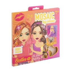 Descopera un mod interactiv distractiv si educativ prin care cei mici isi pot exersa dexteritatea concentrarea si simtul artistic&nbsp;Setul creativ mozaic pe 5 culori Besties cu peste&nbsp;1400 de stickere&nbsp;viu colorate Inspirat din universul prieteniei si al modei acest set este ideal pentru fetitele care iubesc activitatile manuale si creatia vizualaCe contine setul&10004;&65039; 5 planse ilustrate 