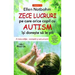 Zece lucruri pe care orice copil cu autism isi doreste sa le stii a informat bucurat si indrumat milioane de familii si specialisti din intreaga lume inca de la publicarea primei editii in 2005 Cea mai noua editie 2019 aduce vocea unui copil care introduce fiecare capitol oferind o explorare unica a felului in care zece caracteristici centrale ale autismului afecteaza perceptiile si reactiile copiilor la mediile inconjuratoare fizice senzoriale si sociale Intensifica focalizarea 