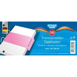 Separatoare din carton  190grmp format 105x24 cm cu 2 perforatii 100 bucatiset Culoare rosu Produs de Toppoint-Germania