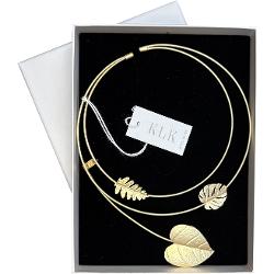 Colier choker din alama auriu XS418