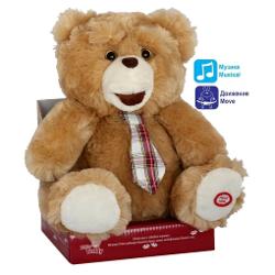 Jucarie de plus cu mecanismRespecta Directiva Europeana 200948CEPoate fi curatat superficial cu o laveta umedaJucaria este disponibila cu baterii care sunt incluseInstructiuni de utilizare Apasati butonul situat pe piciorul stang al ursuletului de plus marcat cu un autocolant &bdquo;Apasati aici&rdquo; Jucaria este in modul de inregistrare doar cat timp indicatorul este aprins Durata inregistrarii este de 10 secunde Puteti spune sau canta orice 