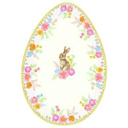 Completeaz&259; decorul mesei cu acest platou elegant din por&539;elan &icirc;n form&259; de ou din colec&539;ia&nbsp;Tres Jolie&nbsp;de la&nbsp;Easy Life Cu un design delicat &537;i prim&259;v&259;ratic platoul are un fundal alb decorat cu un iepura&537; simpatic 