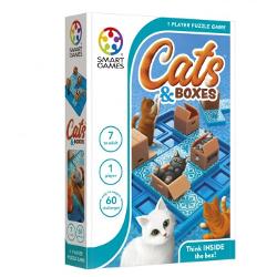 Smart Games - Cats and Boxes joc de logic&259; cu 60 de provoc&259;riJocul de logic&259; Cats and Boxes propune 60 de provoc&259;ri progresive de la niveluri u&537;oare la cele avansate cu tematic&259; de pisicu&539;e &537;i cutii Fiecare provocare antreneaz&259; ra&539;ionamentul vizual &537;i planificarea Potrivit pentru copii de 7 aniCats and Boxes este un joc de logic&259; pentru un singur juc&259;tor &icirc;n care copiii trebuie s&259; aranjeze 