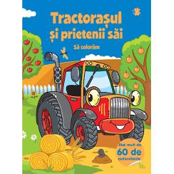 Tractora&537;ul are prieteni peste tot ma&537;ini care lucreaz&259; pe c&acirc;mp &icirc;n p&259;dure sau pe &537;antier S&259; colorezi aceste ma&537;ini speciale &537;i s&259; lipe&537;ti cele peste 60 de autocolante va fi foarte distractiv
