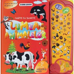 Lumea animalelor-carte cu 52 de suneteAceast&259; carte uimitoare este ideala pentru copiiLumea Animalelor reprezinta o modalitate usoara si distractiva de a invata denumirea animalelor din diferite medii de viata atat in limba romana cat si in limba engleza dar si sunetele animalelor Aici vei descoperi-animalele de la ferma;-animalele din padure;-animalele din savana;-animalele din jungla;-animalele din 