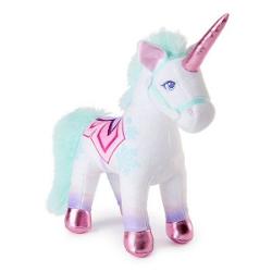 Unicornul de 17cm este o jucarie de plus inspirata din universul magic al seriei Unicorn Academy ideala pentru copiii care iubesc povestile fantastice si personaje fermecate Realizat din materiale moi si placute la atingere acest unicorn colorat impresioneaza prin coama bogata in nuante vibrante si cornul stralucitor oferind un aspect spectaculos si atragatorDetaliile atent realizate precum hamul decorativ si expresia blanda a fetei transforma plusul intr-un companion perfect pentru 