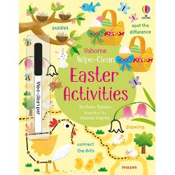 Easter-themed activities encourage little children to solve mazes join dots spot differences and trace over numbers and pictures with the special pen provided They can then wipe the page clean and do it all again Children need plenty of practice in pen-control before starting to form letters and numbers - and this book provides a fun way to develop this essential skill