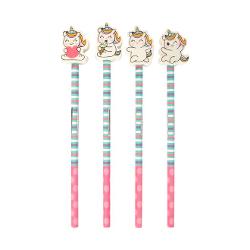 Creion cu radier&259; unicorncreion HBcu tij&259; imprimat&259;Atentie Acest produs este disponibil in 4 modele diferite asortate Pretul afisat este per bucata Nu se poate alege modelul se livrea