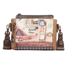 Geanta dama crossbody Janet 23x7x17 cm TV00053Material material textil si piele ecologica