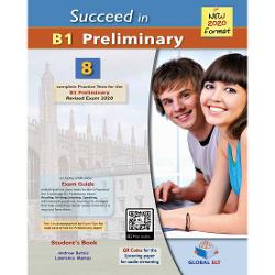 Succeed in Cambridge English B1 Preliminary - 8 Practice Tests for the Revised Exam from 20208 complete B1 Preliminary PET for Schools Practice Tests The first Practice Test comes with practical and useful Exam TipsThe full colour Exam Guide provides analytical and step-by-step advice on how to tackle each of the exam tasks for all 4 Papers of the examQR Codes for each part of the Listening paperWriting 